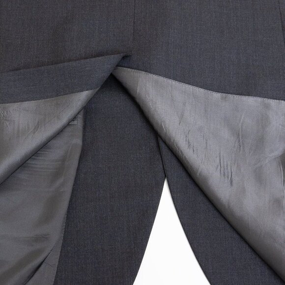 Brooks Brothers 2-Piece Fitzgerald Suit Wool Dark Gray Size 46 R 40W Made in USA - Picture 13 of 16